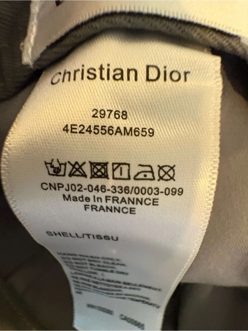 Dior Light Blue and White Monogram Logo Cap